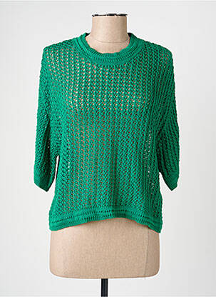 Pulover croială dreaptă mâneci 3/4 verde TIFFOSI femeie