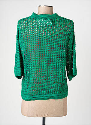 Pulover croială dreaptă mâneci 3/4 verde TIFFOSI femeie