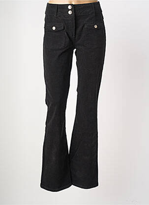 Pantalon evazat elasticitate talie înaltă negru MORGAN femeie