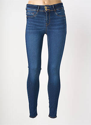 Blugi skinny talie înaltă talie înaltă albastru ONE SIZE FILTS ALL femeie