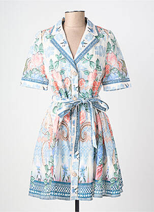 Rochie scurtă mâneci scurte mâneci scurte albastru PAPERLACE femeie