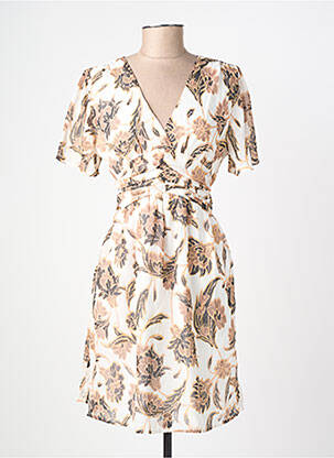 Rochie scurtă mâneci scurte mâneci scurte alb BY ONE femeie