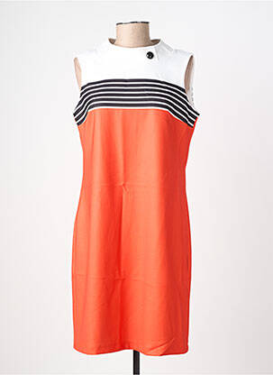 Rochie midi mâneci scurte mâneci scurte portocalie HIPPOCAMPE femeie