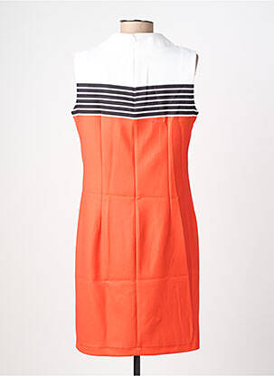 Rochie midi mâneci scurte mâneci scurte portocalie HIPPOCAMPE femeie