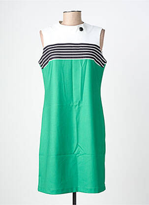 Rochie midi mâneci scurte mâneci scurte verde HIPPOCAMPE femeie