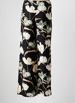 Pantalon drept talie elastică negru IKOONE&BIANKA femeie
