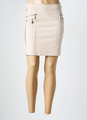 Fustă mini croială dreaptă bej HF WOMAN COLLECTION femeie