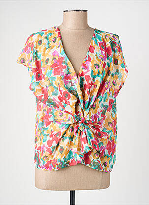 Top imprimeu fantezie mâneci scurte verde VINTAGE LOVE femeie