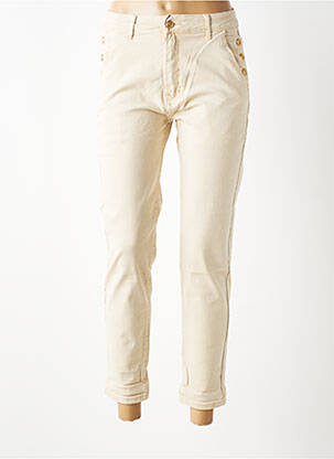 Pantalon 7/8 elasticitate mărime normală bej MISS BON femeie