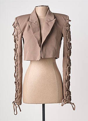 Jachete casual guler tip costum bej PLT LABEL femeie
