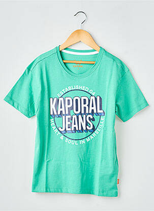 Tricou croială dreaptă mâneci scurte verde KAPORAL băiat