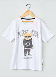 Tricou croială dreaptă mâneci scurte alb KAPORAL băiat