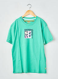 Tricou croială dreaptă mâneci scurte verde KAPORAL băiat