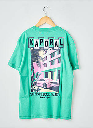Tricou croială dreaptă mâneci scurte verde KAPORAL băiat