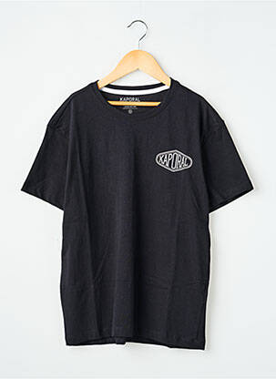 Tricou croială dreaptă mâneci scurte negru KAPORAL băiat