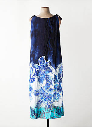 Rochie lungă imprimeu floral fără mâneci albastru SEE YOU femeie