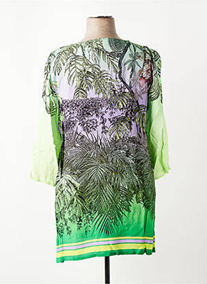 Tunică mâneci lungi țesătură crep verde SEE YOU femeie