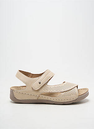 Sandale/pantofi decupați tip de talpă amortizantă toc plat până la 3 cm bej TOP SHOES femeie