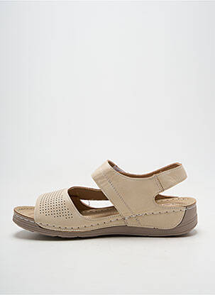 Sandale/pantofi decupați tip de talpă amortizantă toc plat până la 3 cm bej TOP SHOES femeie