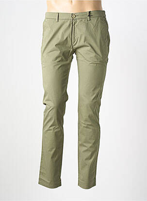 Pantalon chino țesătură poplin mărime normală verde PIONEER bărbat