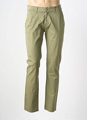 Pantalon chino țesătură poplin mărime normală verde PIONEER bărbat