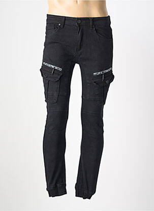 Pantalon cargo buzunare negru LEEYO JEANS bărbat