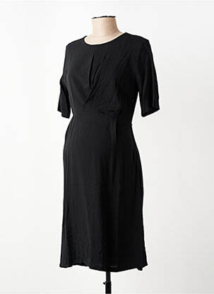Rochie de maternitate guler rotund negru MADELEINE & MARIE femeie