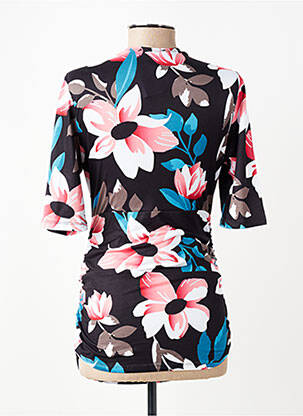 Tricou / top maternitate imprimeu floral negru KIMI+KAI femeie