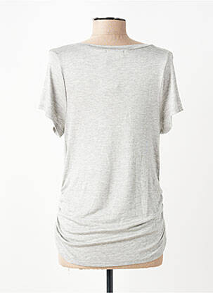 Tricou / top maternitate guler în v gri FRENCH PASTRY femeie