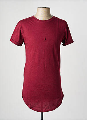 Tricou croială dreaptă mâneci scurte roșu MADE IN ITALY bărbat