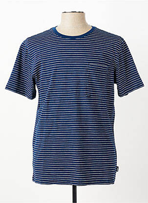 Tricou croială cambrată mâneci scurte albastru PIONEER bărbat