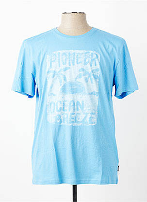 Tricou elasticitate mâneci scurte albastru PIONEER bărbat