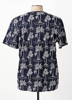 Tricou croială cambrată mâneci scurte albastru PIONEER bărbat