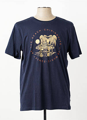 Tricou croială cambrată mâneci scurte albastru PIONEER bărbat