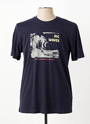 Tricou croială cambrată mâneci scurte albastru PIONEER bărbat