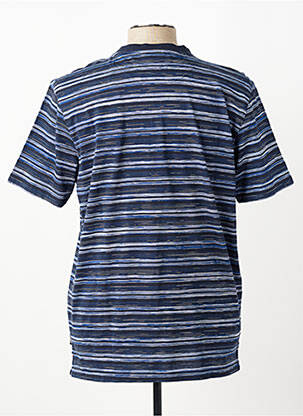Tricou guler tunisian mâneci scurte albastru PIONEER bărbat