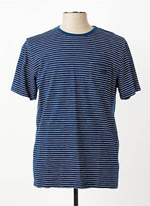 Tricou croială cambrată mâneci scurte albastru PIONEER bărbat