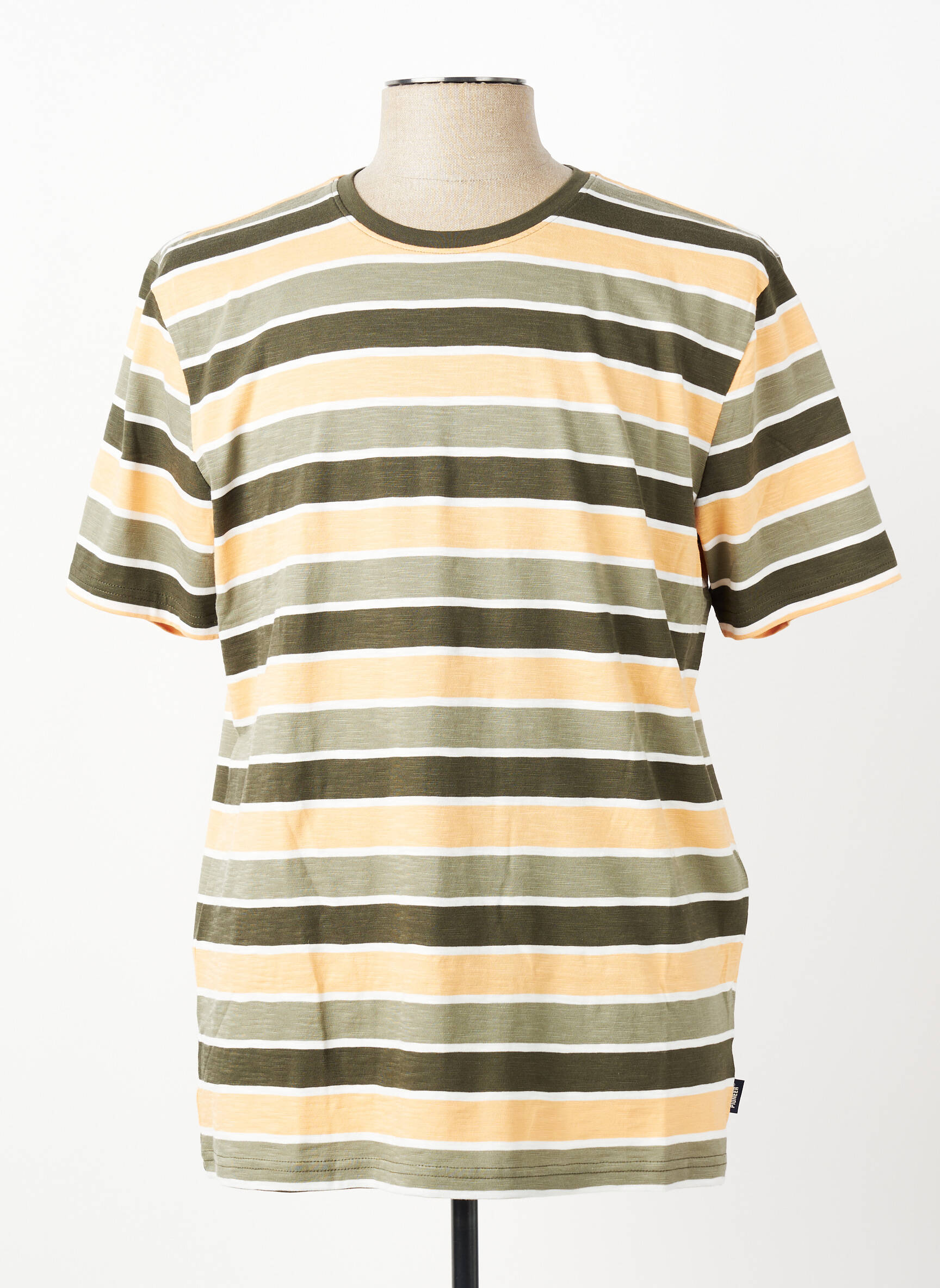 Tricou croială cambrată mâneci scurte portocaliu PIONEER bărbat