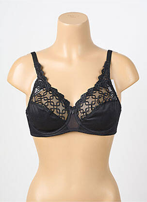 Sutien efect material satinat sutien cupe întregi cu decolteu înalt negru TRIUMPH femeie