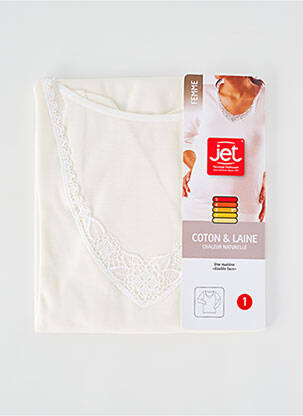 Top țesătură jersey mâneci lungi bej JET femeie