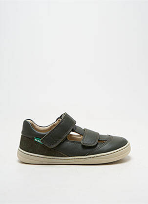 Sandale/pantofi decupați vârf rotund vârf rotund verde KICKERS băiat