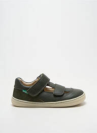 Sandale/pantofi decupați vârf rotund vârf rotund verde KICKERS băiat