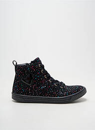 Botine/ghete imprimare vârf rotund negru BELLAMY fată