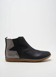 Botine/ghete țesătură satinată vârf rotund argintiu KICKERS fată