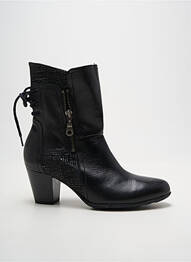 Botine/ghete cubanez toc de 4 la 6 cm negru GEO-REINO femeie