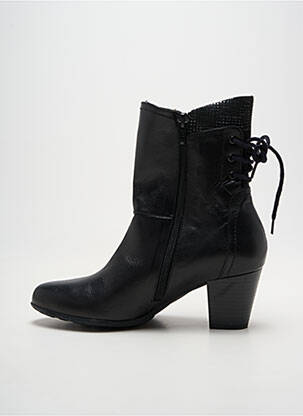 Botine/ghete cubanez toc de 4 la 6 cm negru GEO-REINO femeie