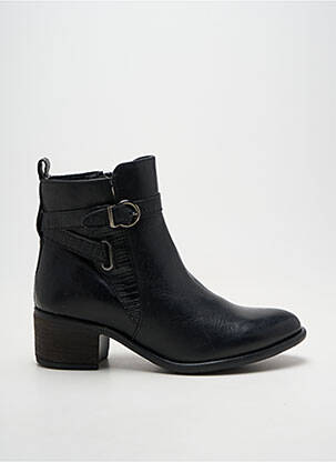 Botine/ghete toc pătrat toc de 4 la 6 cm negru ELUE PAR NOUS femeie