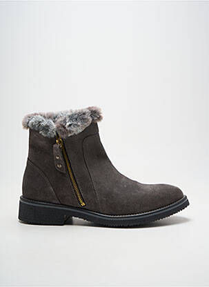 Botine/ghete toc mic toc plat până la 3 cm gri W STYLE femeie