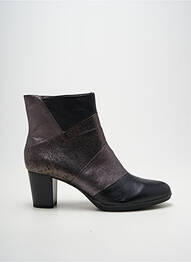 Botine/ghete toc pătrat toc de 4 la 6 cm argintiu SWEET femeie