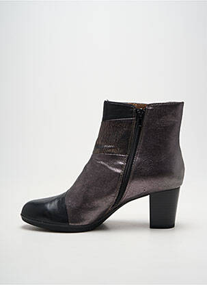 Botine/ghete toc pătrat toc de 4 la 6 cm argintiu SWEET femeie